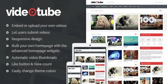 VIDEOTUBE – A RESPONSIVE VIDEO WORDPRESS THEME
